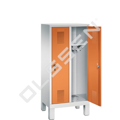 Low model 2-person primary school locker on legs (135 cm high)
